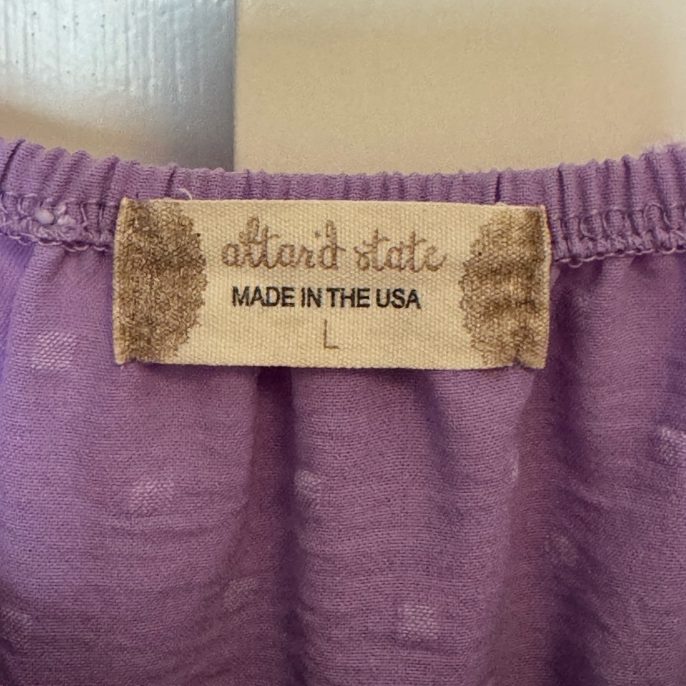 Altar'd State Purple Tiered Sundress with Puff Sleeves - Picture 2 of 4